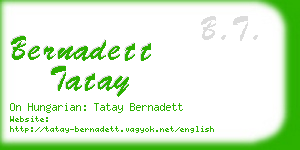 bernadett tatay business card